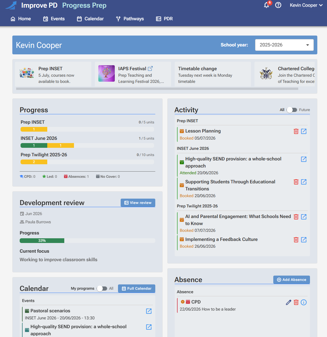 Improve PD dashboard screenshot